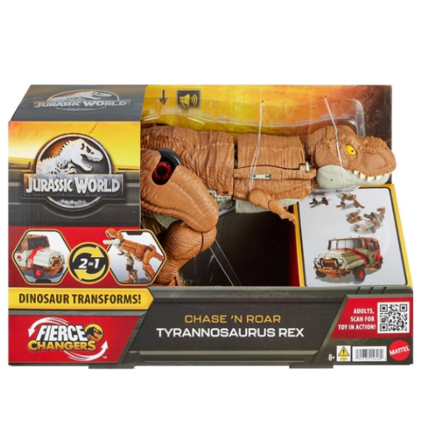 Tyranosaurus Rex Transformer atrapa y ruge Jurassic World Mattel HPD38