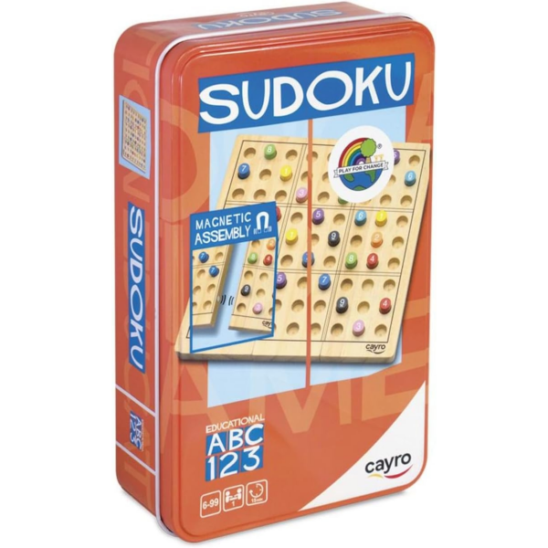 Sudoku juego en madera con caja de metal Cayro