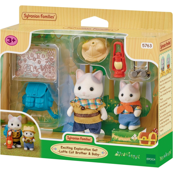 Set exploradores Hermano y bebe Gato Familia Sylvanian 5763