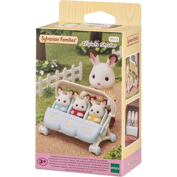 Carrito Trillizos Familia Sylvanian 5533