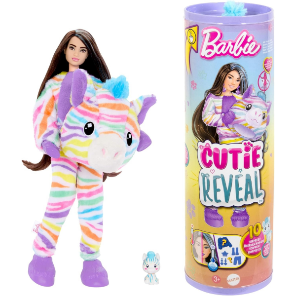 Barbie Cutie Reveal Sueños de Colores Cebra Mattel HRK39