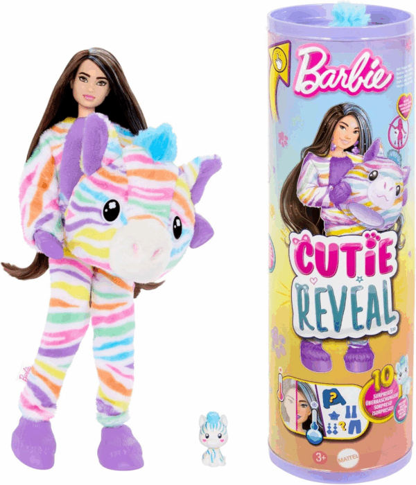 Barbie Cutie Reveal Sueños de Colores Cebra Mattel HRK39