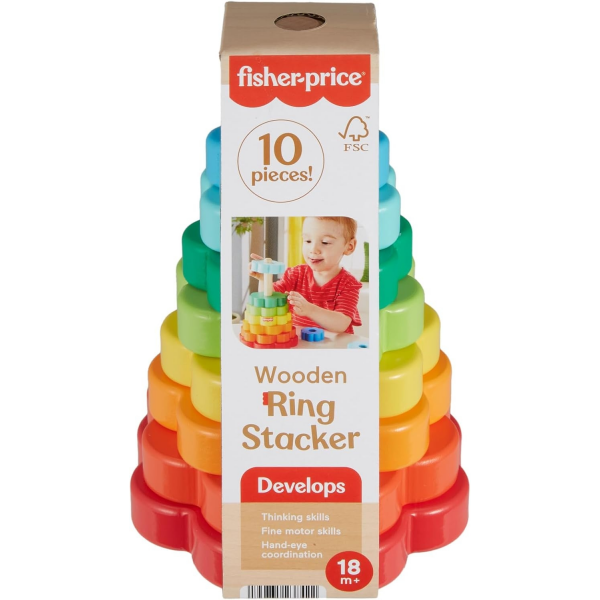 Piramide de Madera Fisher Price Mattel HXT77