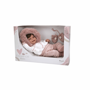 Muñeca con peso Zoe Rosa 45 cm con Pelo Elegance Arias