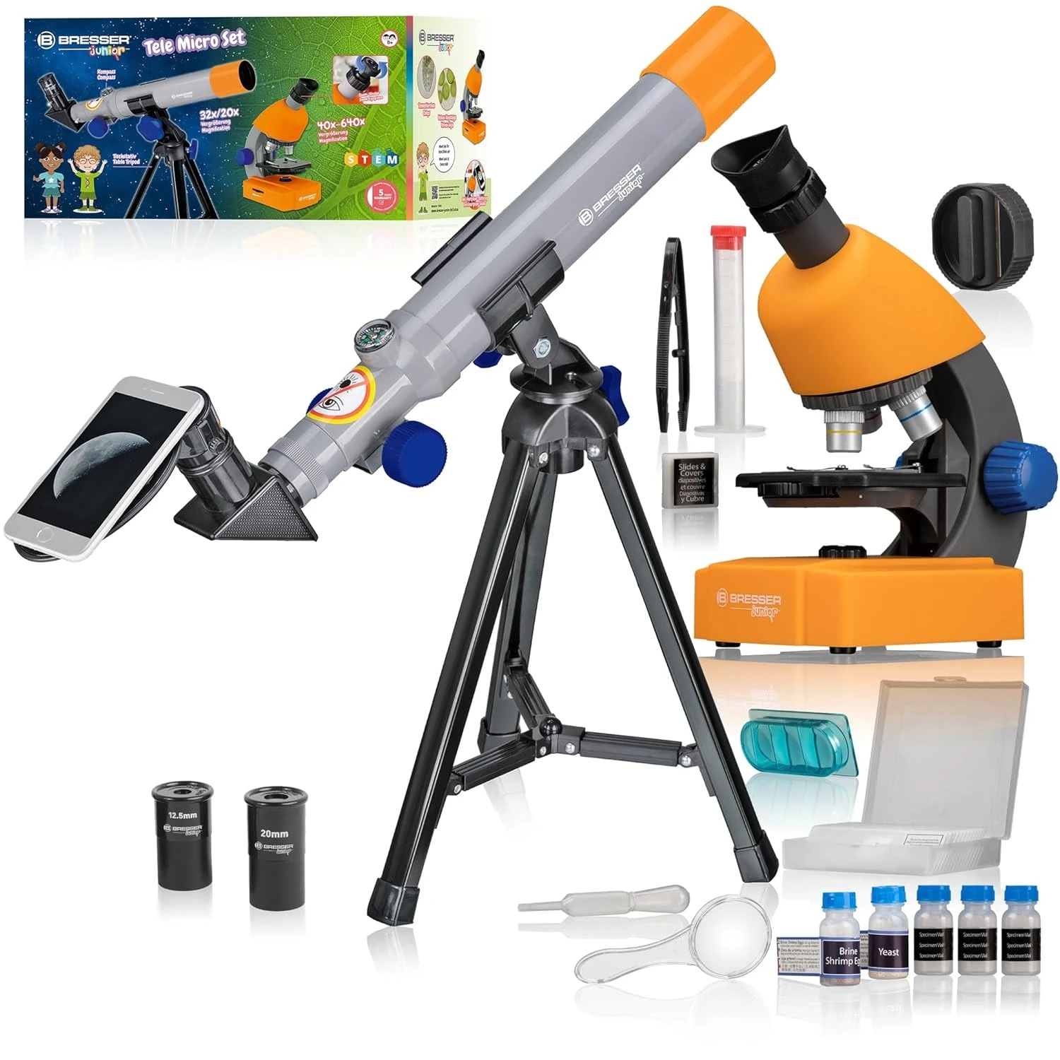 14860-1.png Conjunto Telescopio y Microscopio Junior Bresser