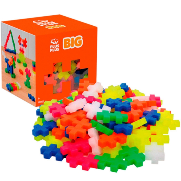 Cubo 100 pcs color neon Plus Plus Big Ludilo 3411