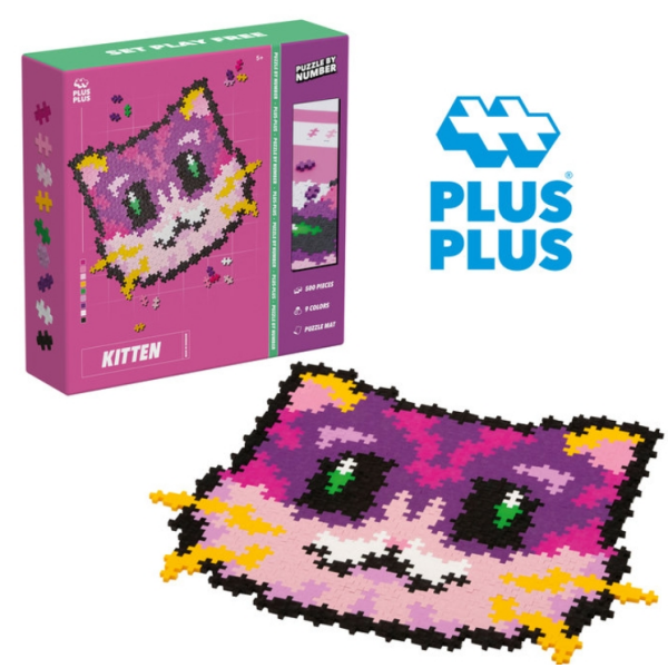 Puzzle por numero Gatito Kitten 500 pcs Plus Plus Ludilo 3960