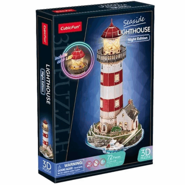 Puzzle 3D Faro con Led CubicFun
