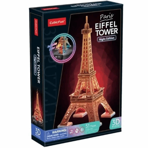 Puzzle 3D Torre Eiffel con Led CubicFun