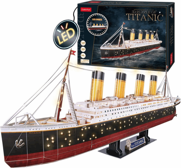 Puzzle 3D Titatic con Led CubicFun