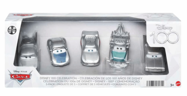 Pack 5 vehiculos Disney 100 años de maravillas Mattel HPL98