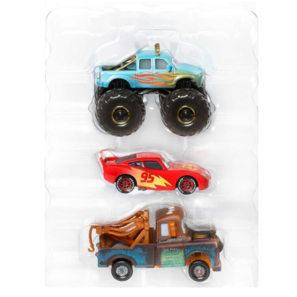 Cars - Paquete de 3 vehiculos Road Trip Rayo McQueen + Road Trip Mater Mattel HPL99