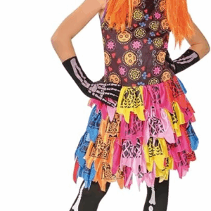 Disfraz Skelita de los Muertos Talla L 8-10 años Rubies S8882