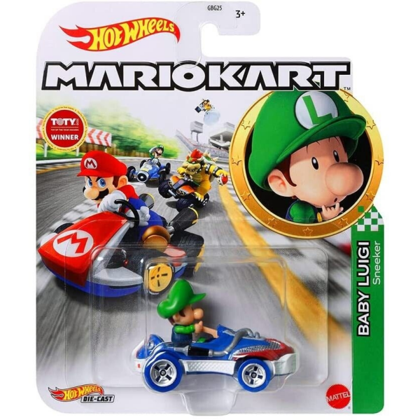 Hot Wheels Mario Kart Baby Luigi Mattel HDB28
