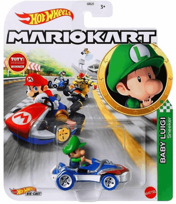Hot Wheels Mario Kart Baby Luigi Mattel HDB28