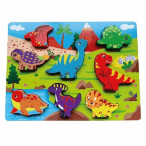 Dinosaurios Panel de Madera 8 Encajables Dimasa