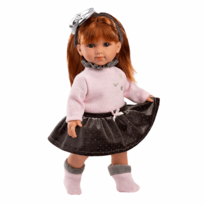 Llorens Muñeca Nicole de 35 cms. pelirroja y Ojos Azules con Cuerpo blando 1053551 Llorens