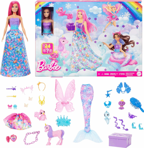 Barbie Calendario de Adviento Princesa Sirena Mattel HRG90