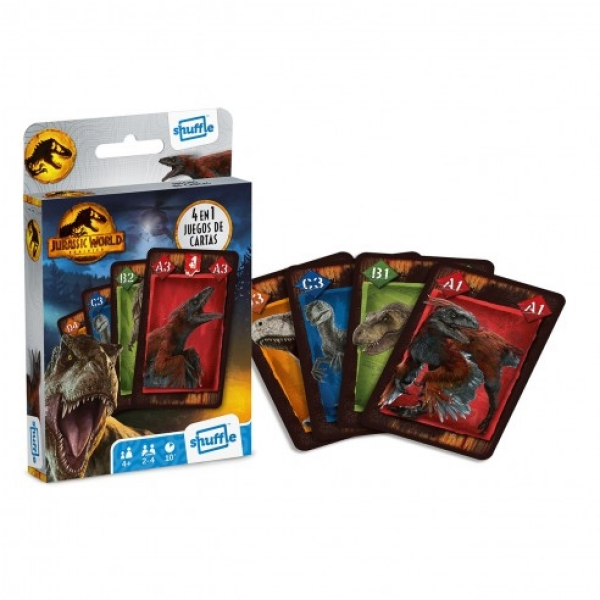 Baraja de Cartas Jurassic World Shuffle