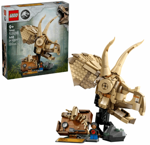 Lego 76969 Fosiles de dinosaurio: Craneo de Triceratops Lego Jurassic