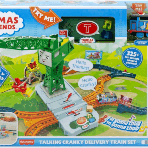 Thomas Friends Conjunto de Tren con Sonidos Cranky hace entregas en Sodor Mattel HRC47