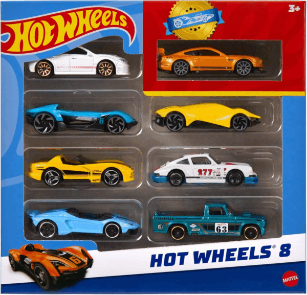 Hot Wheels Pack 8 vehiuclos Modelos Surtidos Mattel HPV78