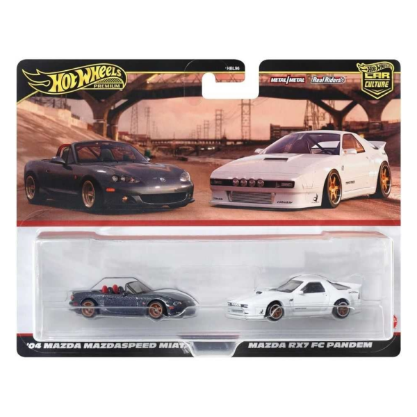 Hot Wheels Car Culture 04 Mazda Mazdaspeed Miata Mazda RX7 FC Pandem Mattel HRR75