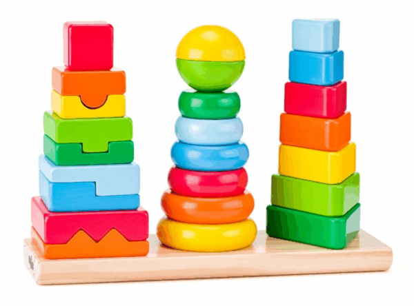 Set de Torres Apilables de Madera Woody