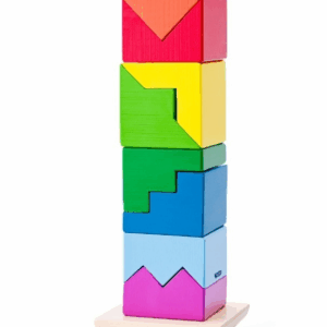 Torre Encajes Bloques de Madera Woody