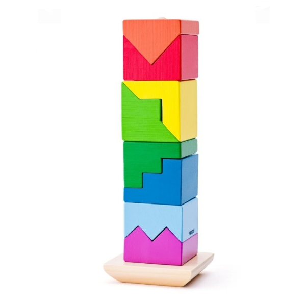 Torre Encajes Bloques de Madera Woody