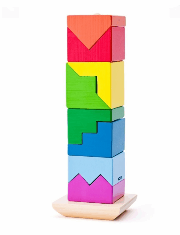 Torre Encajes Bloques de Madera Woody
