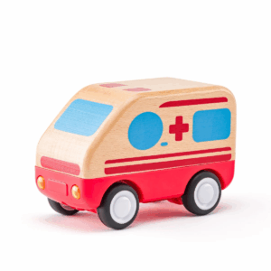 Ambulancia con Luces y Sonidos Madera Woody
