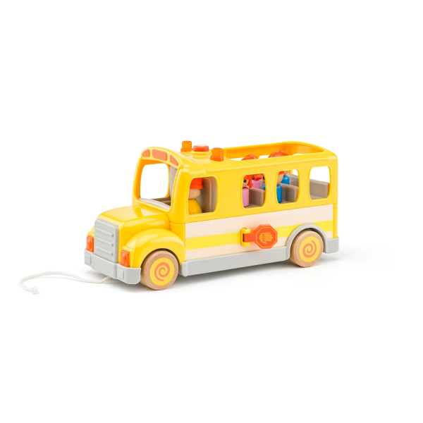 Autobus Escolar con Luces y Sonidos en Madera Woody