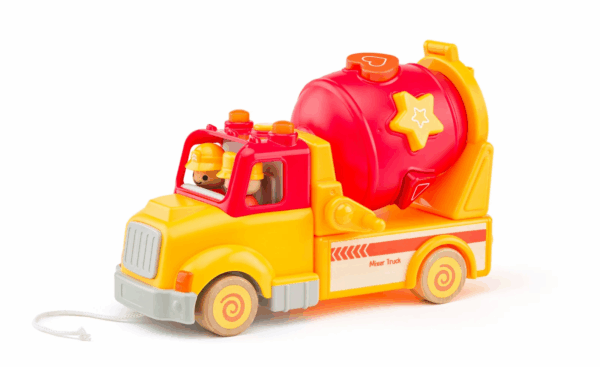 Camion Hormigoera con Piezas Encajables con Luz y Sonido en Madera Woody