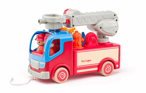 Camion de Bomberos con Luces y Sonidos Madera Woody