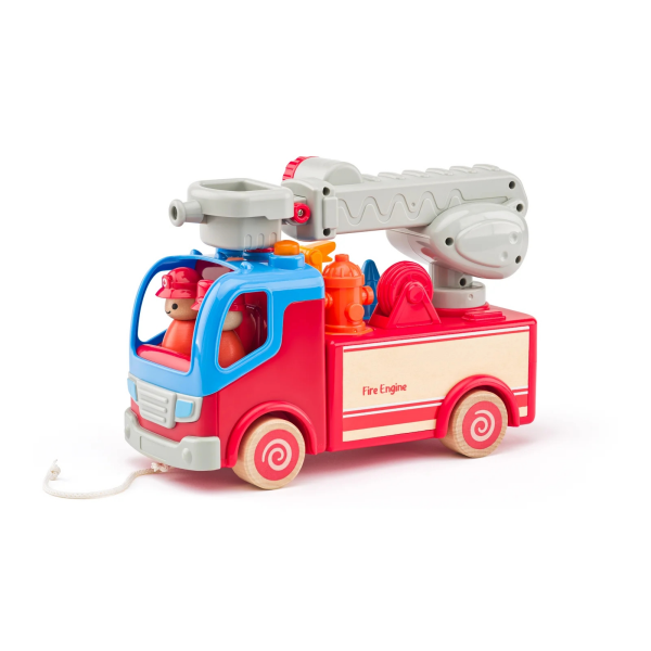 Camion de Bomberos con Luces y Sonidos Madera Woody