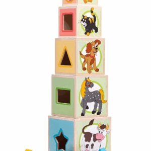 Bloques Apilables y Encajables Animales 5 piezas Woody