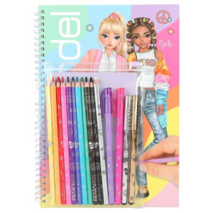 Top Model Libro de Colorear con Set de Colores Depesche