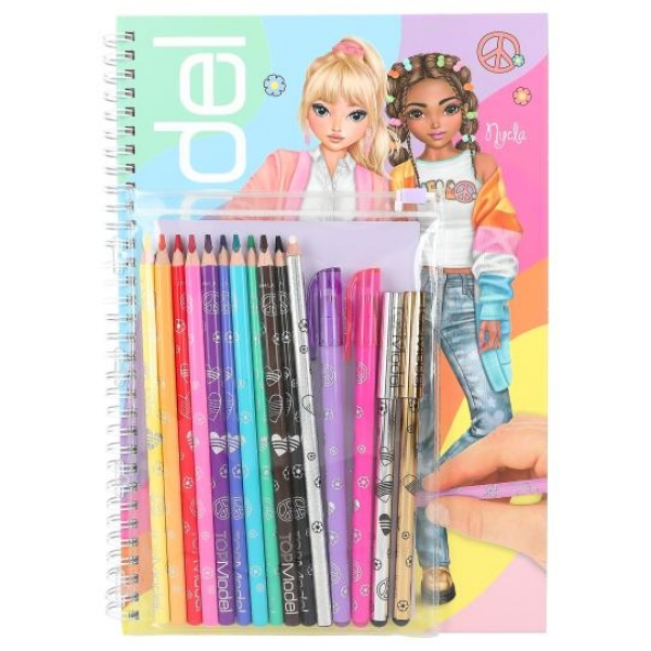 Top Model Libro de Colorear con Set de Colores Depesche
