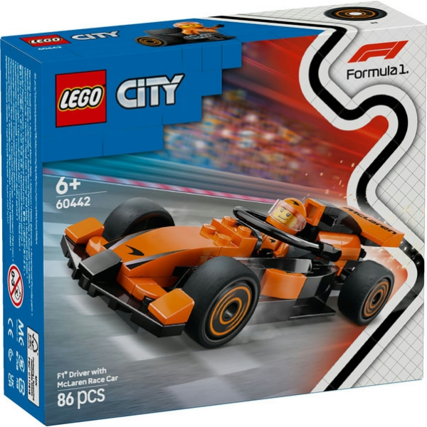 Lego 60442 Piloto de F1 con Coche McLaren Lego City