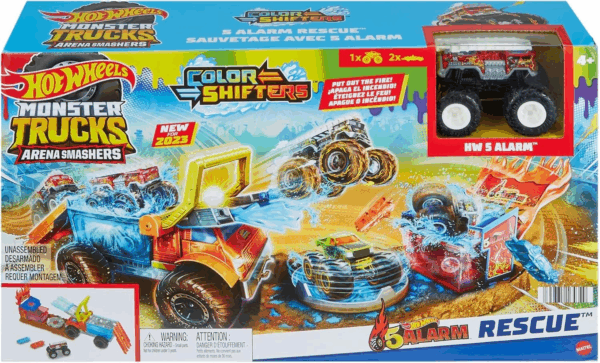 Hot Wheels Monster Trucks Arena Smashers 5 Alarm Rescue Mattel HPN73