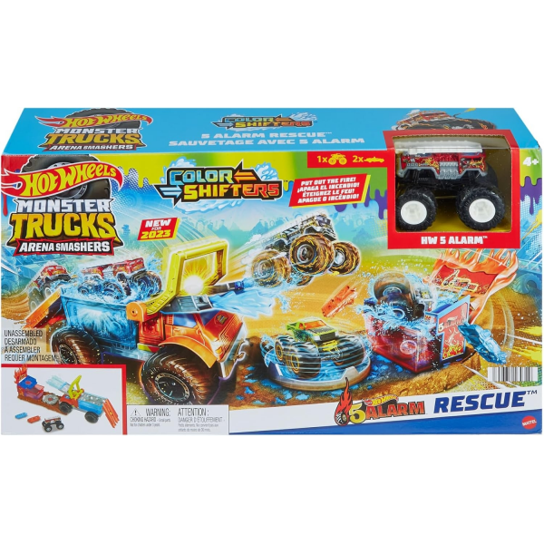 Hot Wheels Monster Trucks Arena Smashers 5 Alarm Rescue Mattel HPN73
