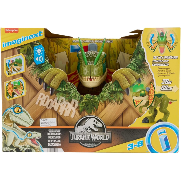 Jurassic World Dilofosaurio Imaginext Mattel HVY16