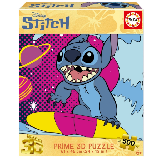 Stitch 3D Puzzle Lenticular 500 Educa 20272