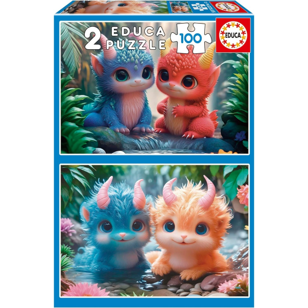 Puzzle 100x2 Monstruos Adorables Educa 20224