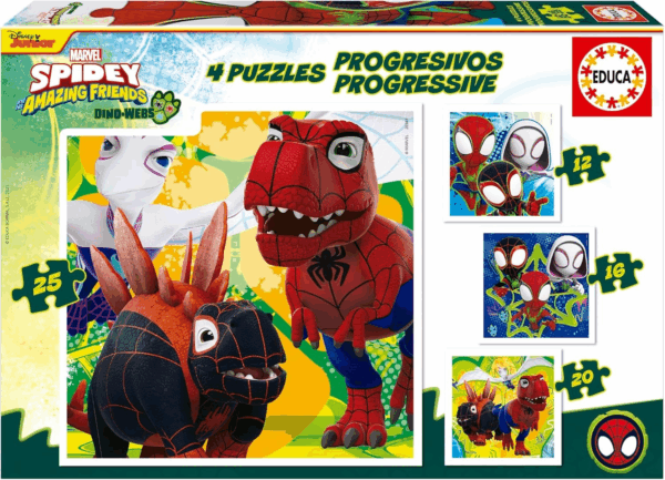 Puzzle Progresivo Dino Spidey Educa 20343
