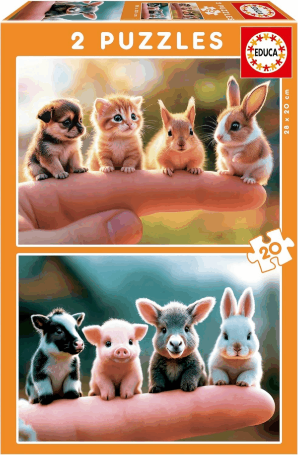 Puzzle 20x2 Bebes Animales Educa 20221