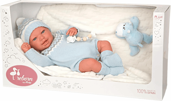 Reborn Arias 45 cm Ibai c/manta y peluche Arias 98153