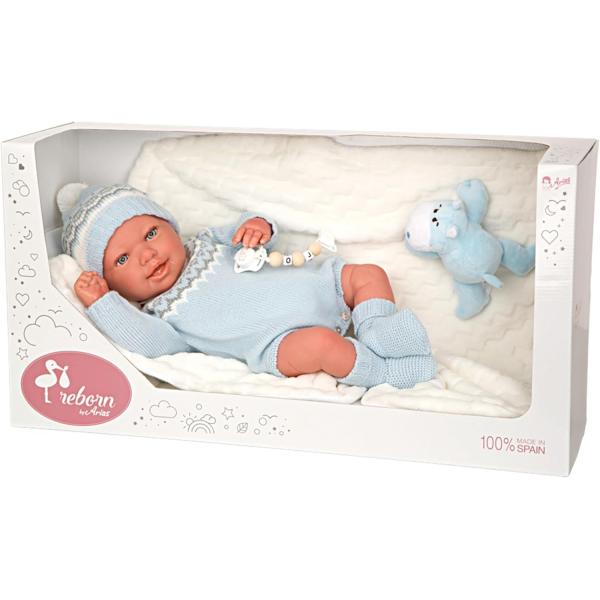 Reborn Arias 45 cm Ibai c/manta y peluche Arias 98153