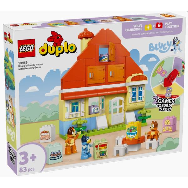 Casa familiar con Bluey con juego de memoria Lego Duplo 10459